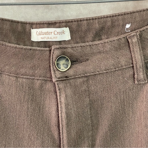 ColdWater Creek Chocolate Brown Natural Fit Stretch 5-Pocket Jeans Size 16 P - Picture 3 of 12